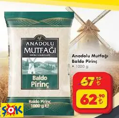 ANADOLU MUTFAĞI BALDO PİRİNÇ 1000 G ANADOLU MUTFAĞI BALDO PİRİNÇ 1000 G